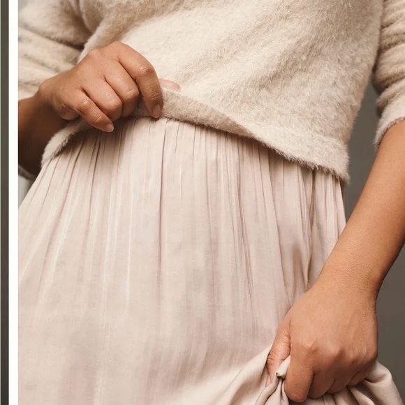 Anthropologie Thea Long Sleeve Eyelash Twofer Sweater Dress - Picture 3 of 8